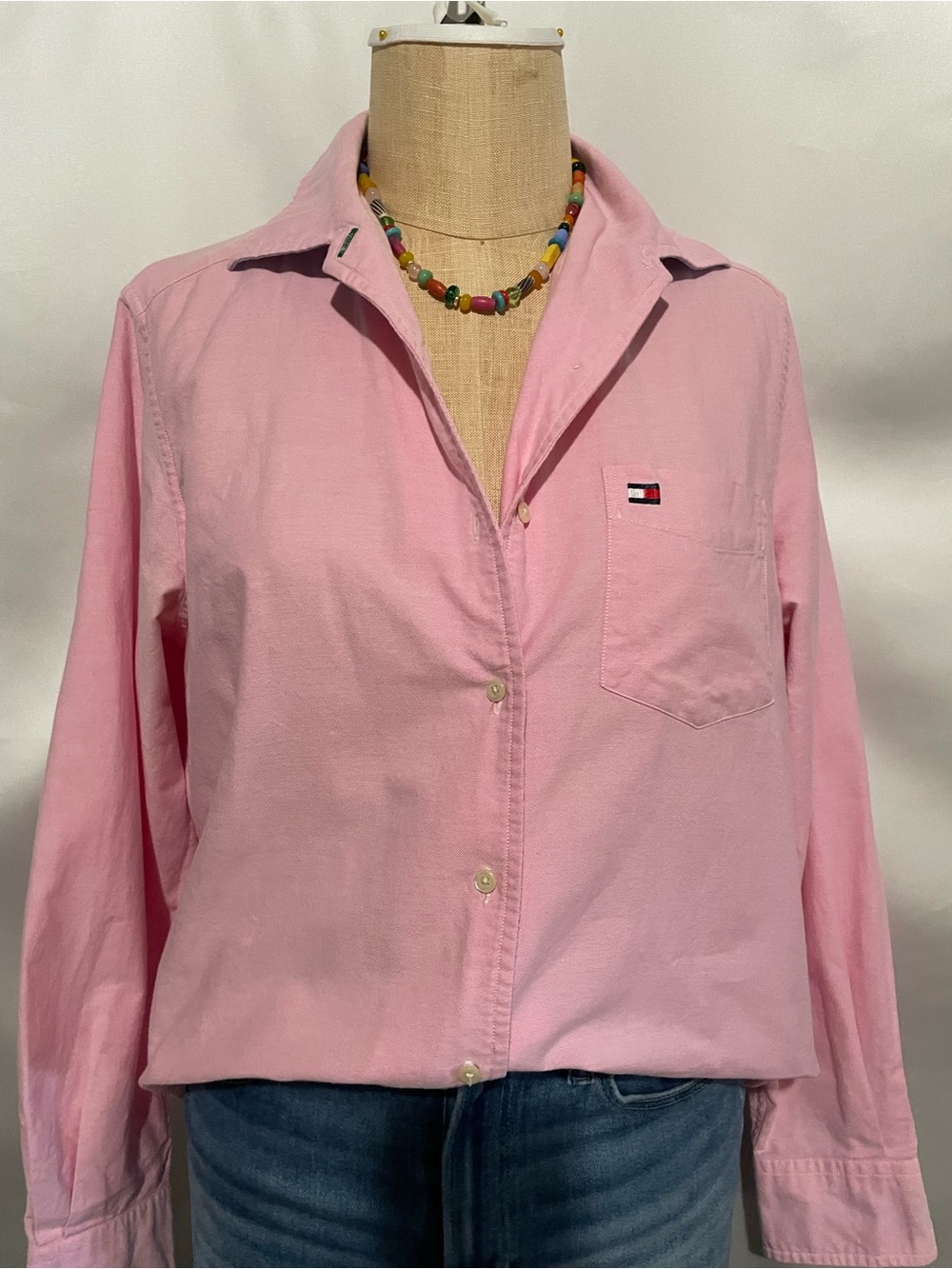 Tommy Hilfiger Pink Oxford Button Down Shirt Women’s Size 6